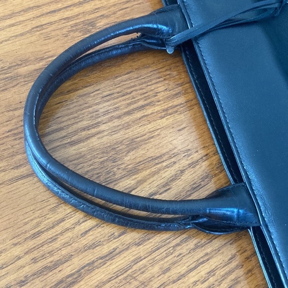 Etienne Aigner Black Leather Satchel - Picture 11 of 14